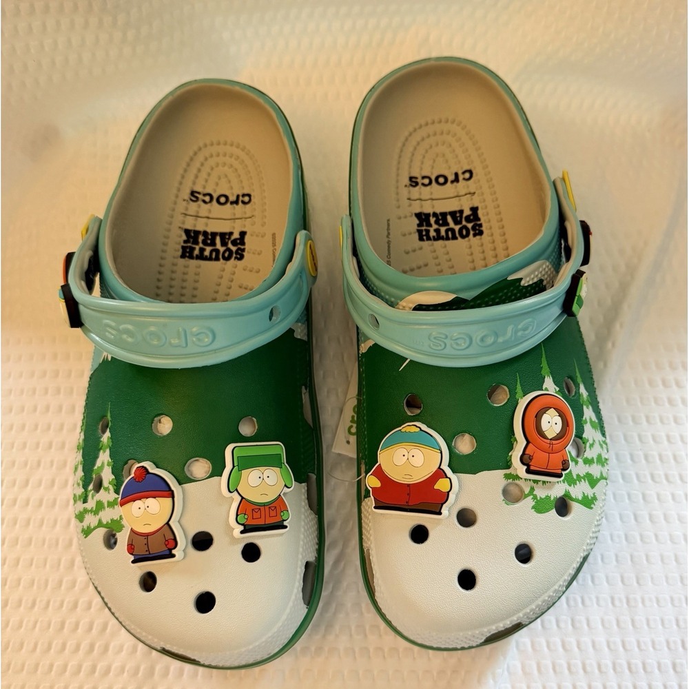 Crocs South Park Multi CLS CLG Clog Green/White 211509-90H Unisex Size 10W/8M
